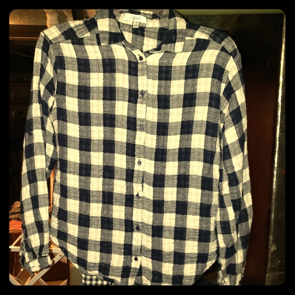 Ovi Small Size Black and White Flannel